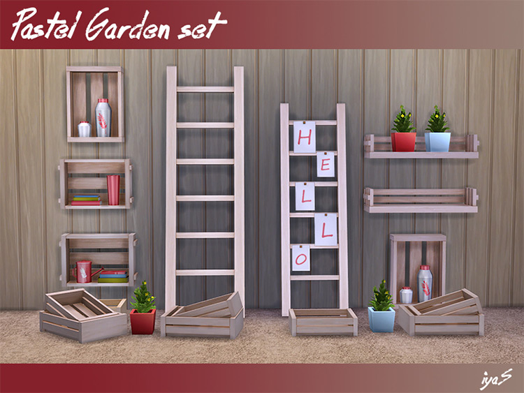 Pastel Garden Set / Sims 4 CC