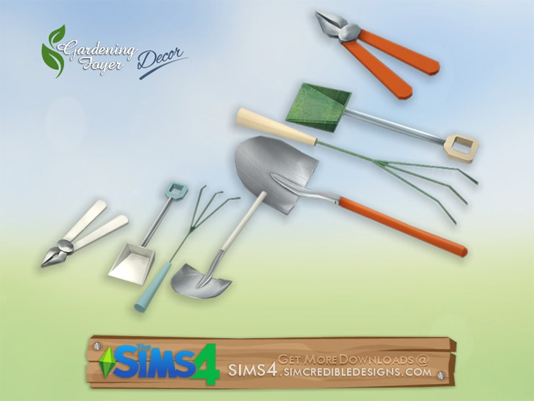 Gardening Foyer Décor - Tools / Sims 4 CC