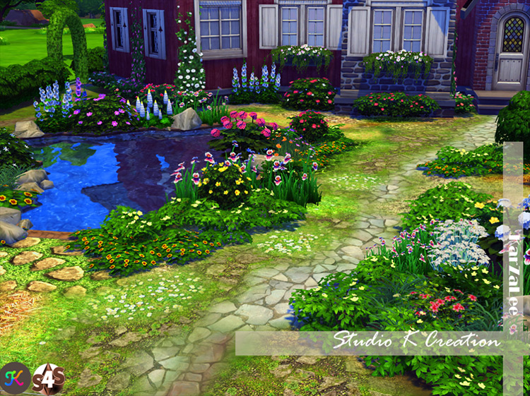 Mega Garden Terrain Set 2 Sims 4 CC