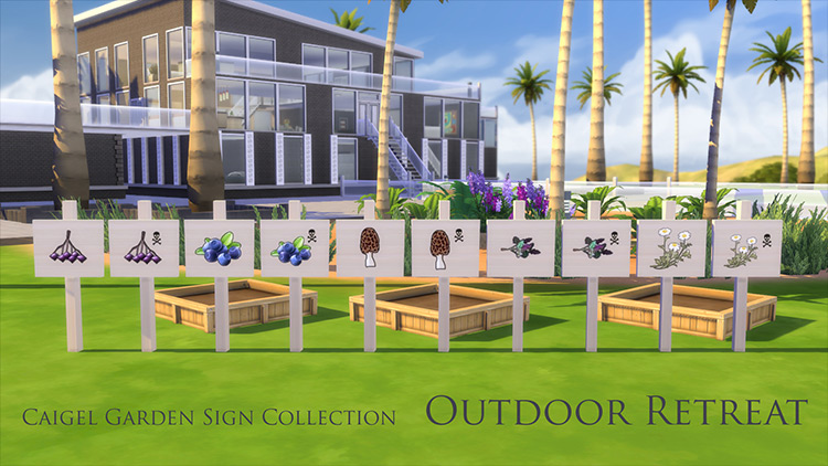 Garden Sign Collection for Sims 4