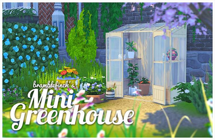 Mini Greenhouse CC for Sims 4