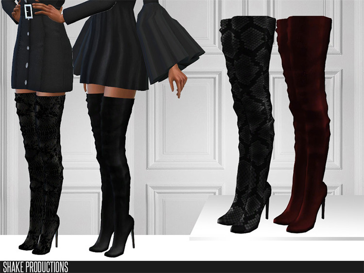 Leather Boots Sims 4 CC screenshot