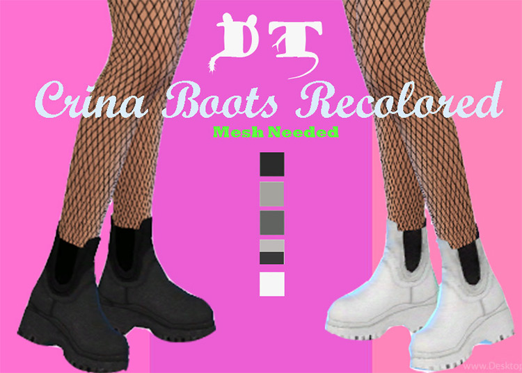 Crina Boots Recolored Sims 4 CC
