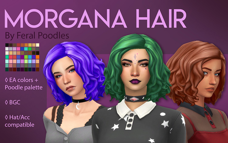 Screenshot Morgana Hair from the Sims 4