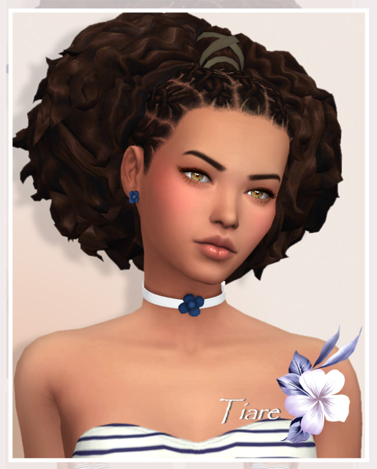 Tiare Hair from the Sims 4 CC