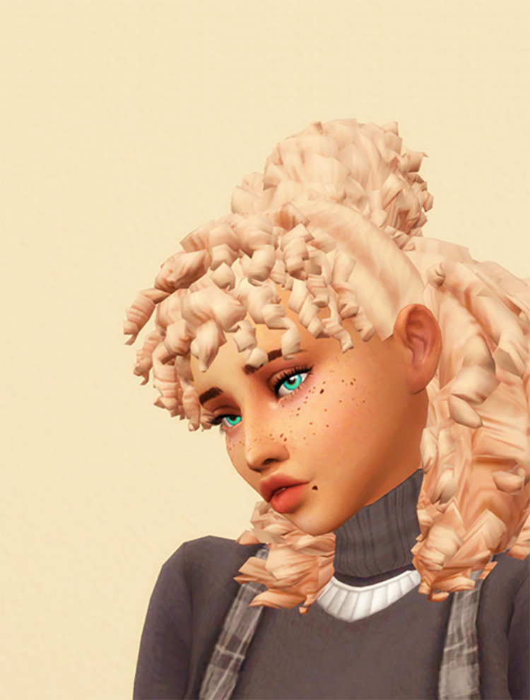 Up & Out Curls CC - The Sims 4