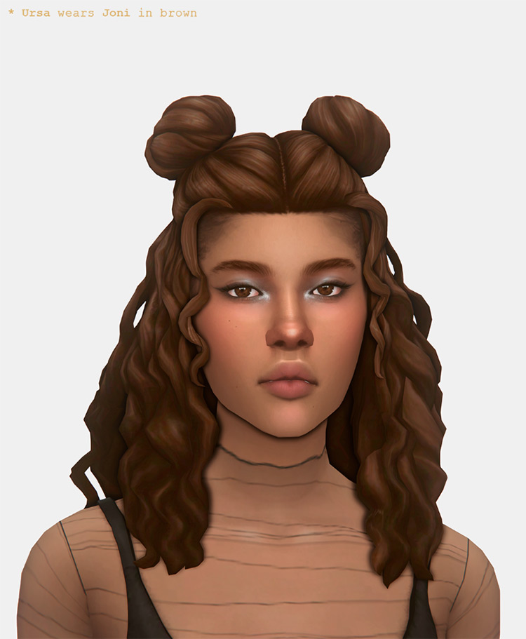 Joni hair CC - Sims 4