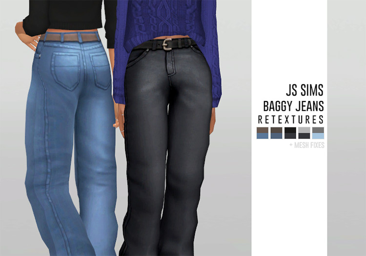 Baggy Jeans Custom Content for Sims 4