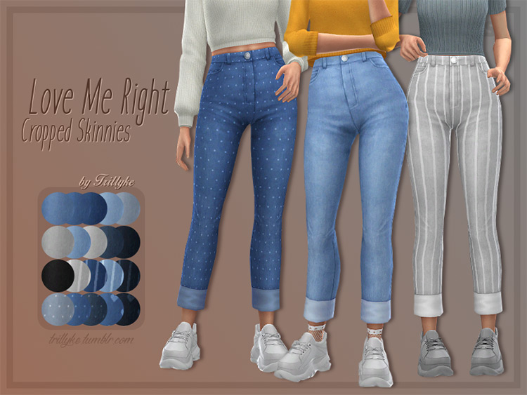 Love Me Right Cropped Skinnies for girls - TS4 CC