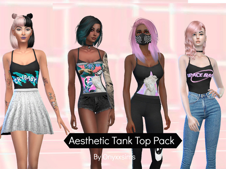 Aesthetic Tank Top Pack / Sims 4 CC