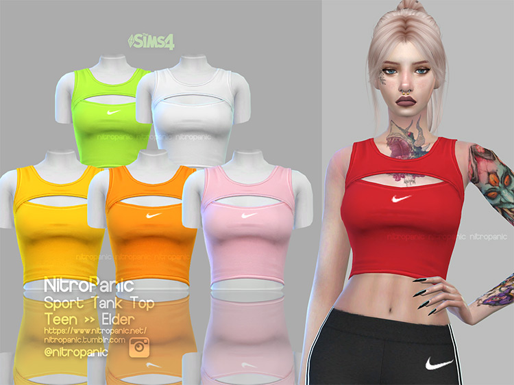 Sport Tank Top (Female) for The Sims 4
