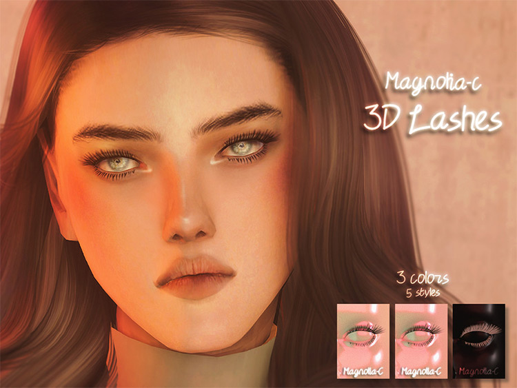 Magnolia-C 3D Sims 4 - Eyelashes small and realistic CC