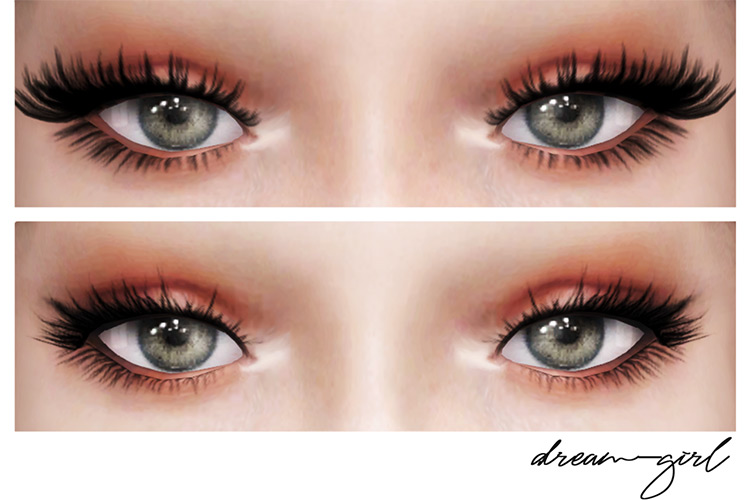 Dream Girl comparison Eyelashes CC - Dark and gorgeous