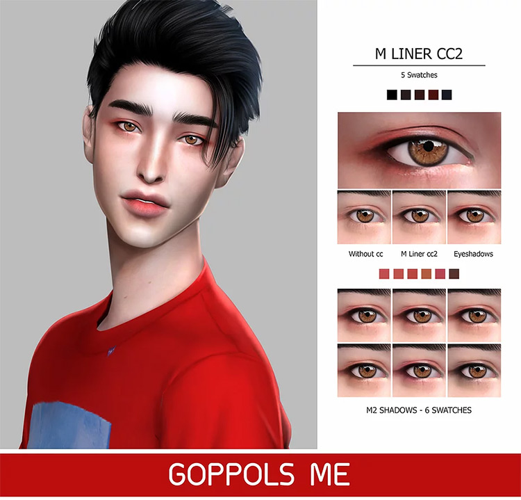 Male Makeup Pack: M Liner CC2 and M2 Shadows by Goppols Me TS4 CC