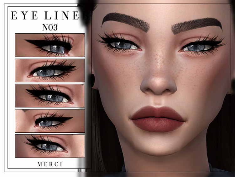 Merci’s Eyeliner N03 Sims 4 CC screenshot