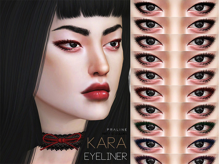 PralineSims’ Kara Eyeliner Sims 4 CC screenshot