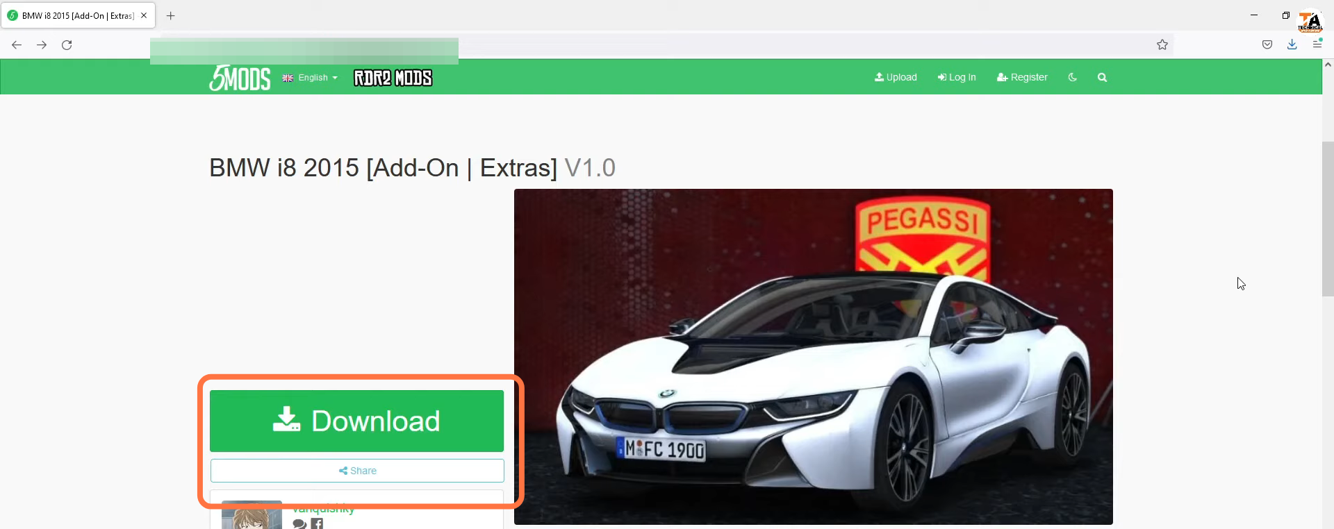  The first thing you will need to do is download the 2015 BMW I8 CAR MOD from the following link "https://www.gta5-mods.com/vehicles/bmw-i8-2015".