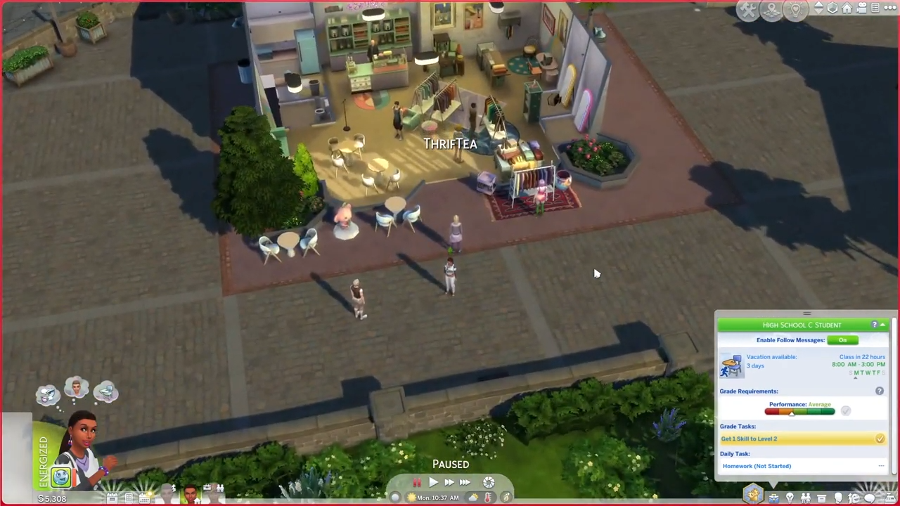 You can also select sims to take with you to the destination. Sometimes you may need to wait for the shop to open after reaching there.