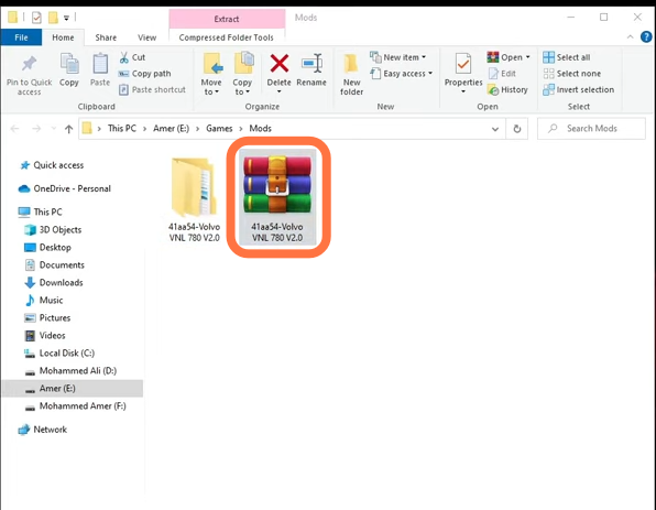 And then extract the downloaded zip file.