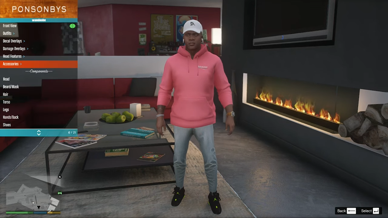 Both the Mods are successfully installed in GTA V. Open the game and press F8 to go into Menu options, then choose Player options and add the cap & airpods for you player. 