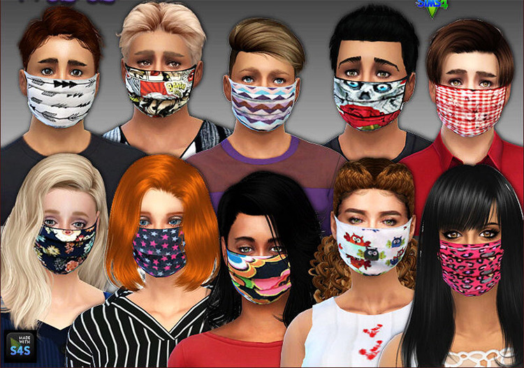 Surgical Mask Designs / Sims 4 CC