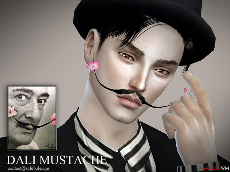 Dali Mustache Sims 4 CC screenshot