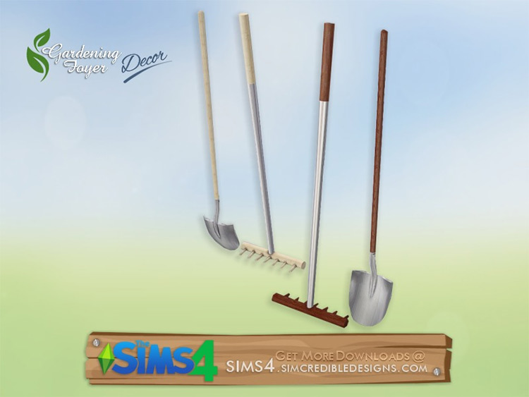 Gardening Foyer Decor (Rake and Shovel) for The Sims 4