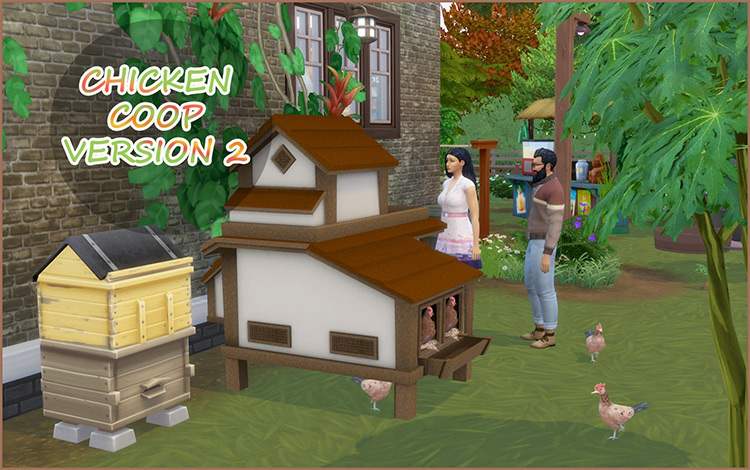 Functional Chicken Coop v2 / Sims 4 Mod Preview