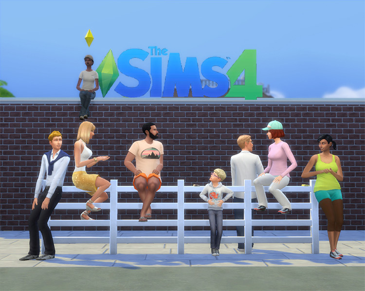 Sit & Lean on Fences - Mod for The Sims 4