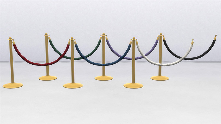 VIP Rope Fence CC for Sims 4