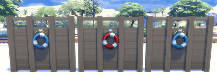 Beach Privacy Fence CC for Sims 4