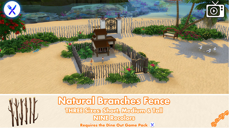Natural Branches Fence CC