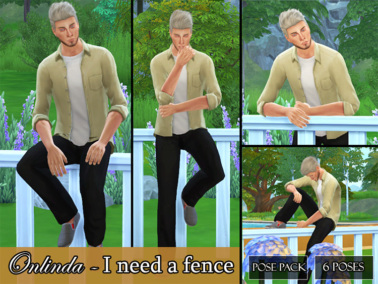 Fence Pose Pack for The Sims 4