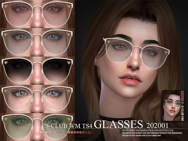 WM Glasses 202001 mod for Sims 4