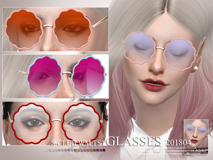 WM Glasses 201804 The Sims 4 mod
