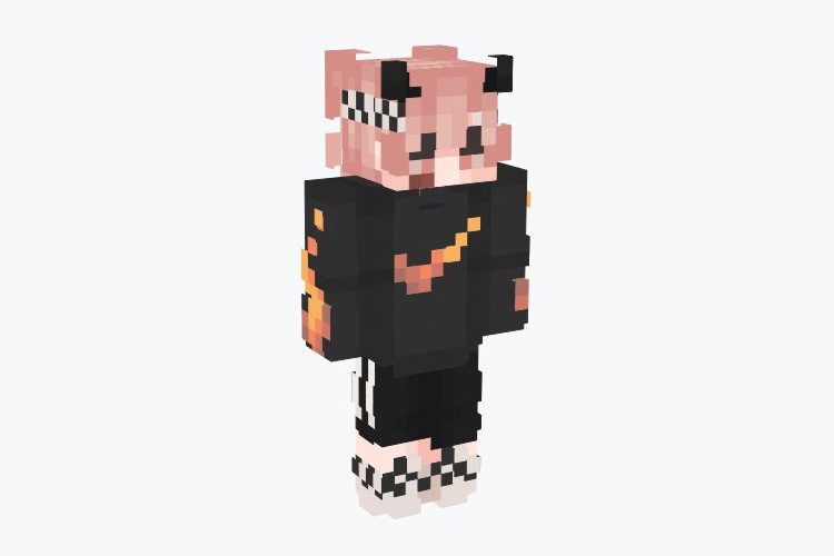 NikE-boy Design with Horns / Minecraft Skin