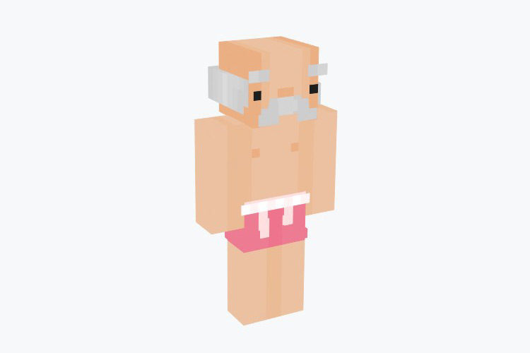 Grandpa in Bathing Suit Minecraft Skin