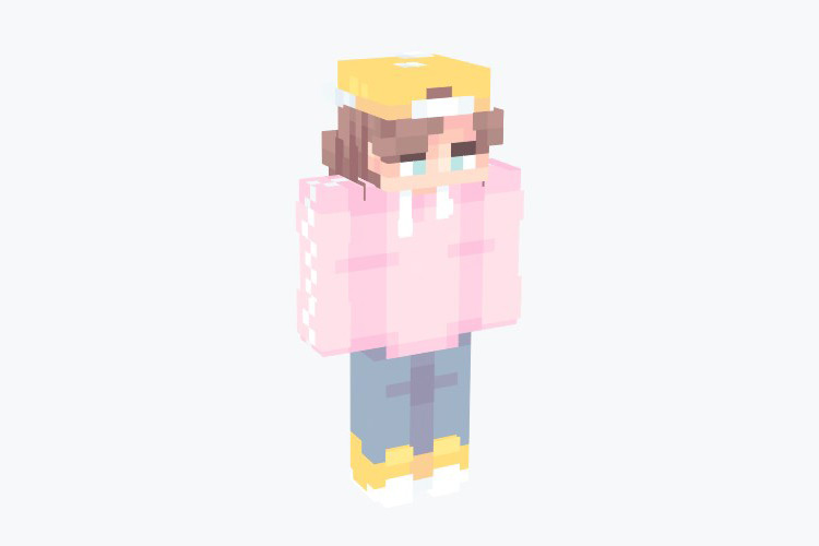 Pink Adidas Hoodie Minecraft Skin