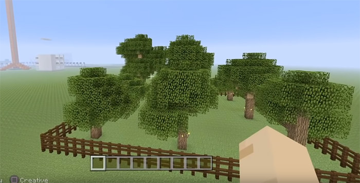 Apple farm trees in Minecraft