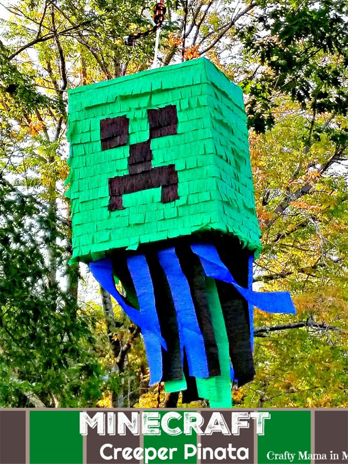 Minecraft creeper pinata diy