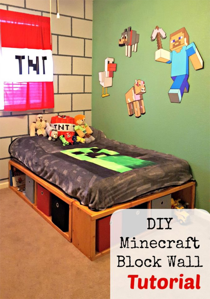 diy minecraft wall design
