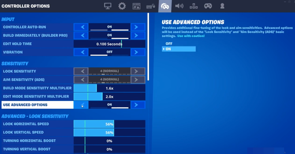 How to Turn Advanced Options On & Off In Fortnite