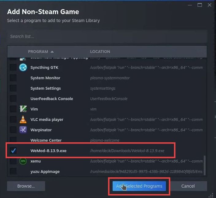 WeMod Steam Deck SteamOS Install Guide